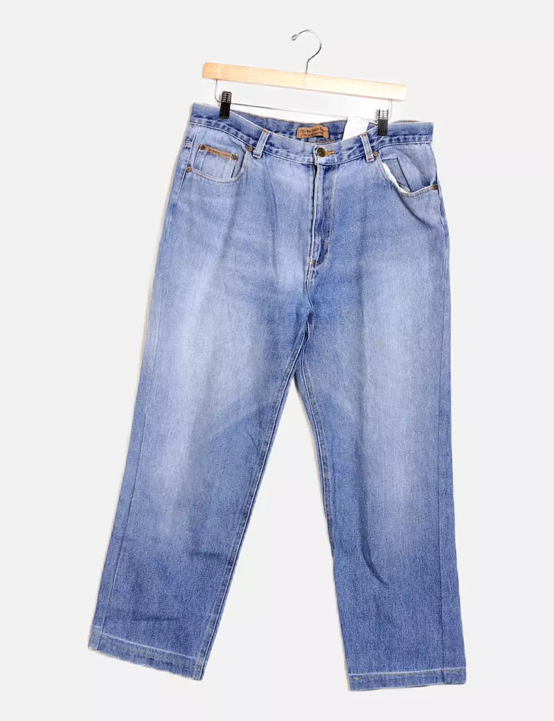 Blue wide-leg Western Express Jeans
