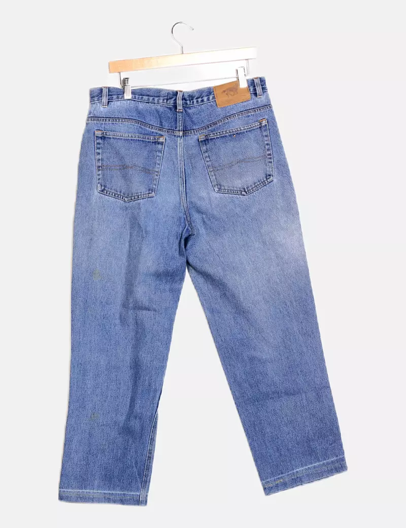 Blue wide-leg Western Express Jeans