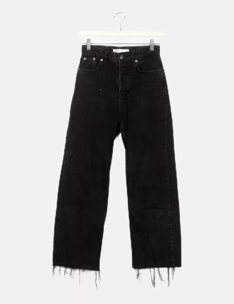 Black distressed Zara Jeans denim