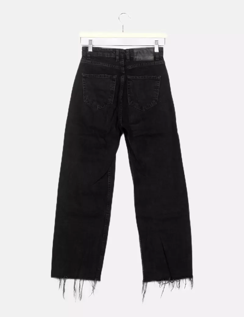 Black distressed Zara Jeans denim